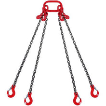5/16 Inch Chain Sling Chains with Hooks for Engine Hoist Engine Lift Chain with 4 Leg Grab Hooks & Adjusters
