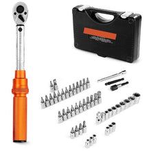 1/4In Adjustable Torque Wrench Set with Adapters Extension Rod HG-14050