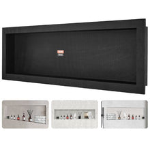 16 x 50 Inch Shower Niche Tile-Ready Single Shelf (Black)