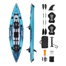 2 Person Inflatable Kayak Fishing Adult Touring Kayaks with 2 Paddles Seat