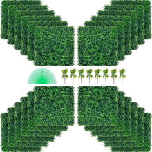 20 x 20 Artificial Boxwood Panel for Decor Privacy Fence Indoor Outdoor Garden Backyard (Pack of 24)