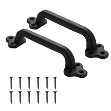 9-inch Barn Door Handle Rustic Metal Sliding Door Pulls Heavy Duty Carbon Steel with Rust-Resistant Coating for Outdoor (Pack of 2)