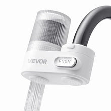 Faucet Mount Water Filter Vertical Carbon Fiber Purifier for Sink Tap Removes Chlorine & Lead 1 Filter White