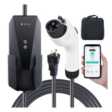 16A 120V/240V NEMA 6-20P Plug & 5-15 Adapter With 28ft Cable EV Charging Station For SAE J1772