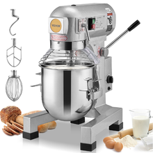 Commercial Food Mixer 14L, 550W 3-Speed Stand Mixer with Stainless Steel Bowl & 3 Attachments