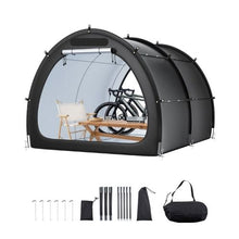 Bike Storage Tent 5+ Bikes Waterproof Outdoor Tent Ventilated Window Fiberglass Frame