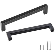 6.3 inch /160mm Cupboard Door Handles for Kitchen Bathroom Bar Hardware Matte Black 6003-160mm( Pack of 30)