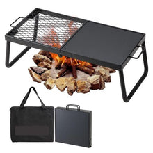 57x28.5x23 cm Folding Campfire Grill Heavy Duty Steel  for Outdoor Open Flame Cooking