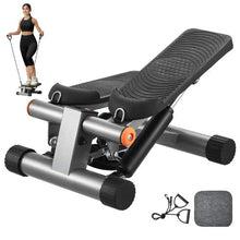 Mini Stair Stepper – Hydraulic Fitness Stepper with Resistance Bands Full Body Cardio Workout LCD Monitor 330LBS Capacity