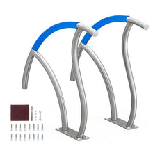 30 x 30 In Pool Handrails Stainless Steel Safety Rail with Base Plate Grip Cover Rustproof (2-Pack)
