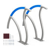30 x 30 In Pool Handrails Stainless Steel Safety Rail with Base Plate Grip Cover Rustproof (2-Pack)
