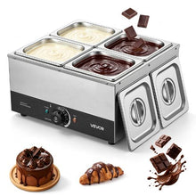 Chocolate Melting Machine 4-Tank 17.6 Lbs 1200W Melter Water Bath Heating 86–185°F