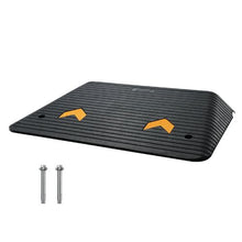 4 Inch Upgraded Rubber Threshold Ramp Natural Rubber Car Ramp with Non-Slip Textured Surface for Wheelchair and Scooter