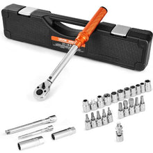 3/8 In Adjustable Torque Wrench Set with Adapters Extension HG-386025