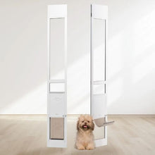8 1/4" x 12 1/4" Dog Door for Sliding Glass Door for Sliding Doors with Hinge Structure Flap for Small-Sized Dogs