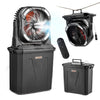 Misting Fan with 2.38 Gal Tank 10000mAh Battery 4 Speeds 5 Light Modes Portable Cooling Fan for Indoor & Outdoor