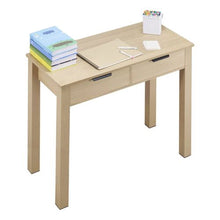 Light Wood Small Kids Desk with Drawers – Modern Rectangle MDF Study Table for Bedroom Home & Office