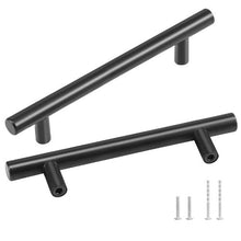 5.03in / 128mm Cupboard Door Handles for Kitchen Bathroom Bar Hardware Matte Black 6000-128mm( Pack of 30)