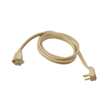 14 AWG 3C 15AMP 5-15P/5-15R Right Angle Plug Appliance Cord 3FT Beige (Pack Of 28)