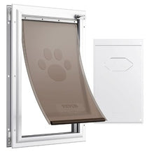 8.27" x 11.93" Aluminum Frame with Lock and Flap System Weatherproof Doggy Door Easy to  for Cat Doggie Kitties