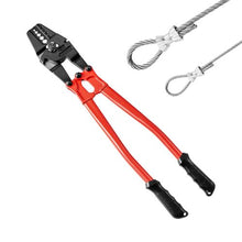 24" Hand Swager Cable Crimper & Wire Rope Cutter 1/16"–3/16" Aluminum & Copper Sleeves