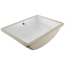 20.28" x 15.16" Rectangular Undermount Bathroom Sink White Ceramic Basin with Overflow