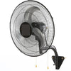 18 In Oscillating Wall Fan 4000 CFM 3-Speed ETL Listed (Black) (1-Piece Set)