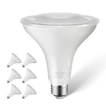 PAR38 LED Flood Light Bulbs1050LM 5000K Cool White Weatherproof Stepless Dimmable 15000H Lifetime (6 Pack)