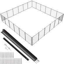4 x 72 FT Removable Pool Fence for Inground Pools 340GSM Teslin PVC Mesh Easy DIY Install (Black)