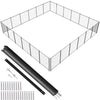 4 x 72 FT Removable Pool Fence for Inground Pools 340GSM Teslin PVC Mesh Easy DIY Install (Black)