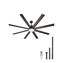 72" Flush Mount Ceiling Fan – Remote, Dimmable, Indoor/Outdoor Use