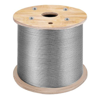 1/8 Inch 7x7 Strand T316 Stainless Steel Braided Aircraft Cable 500FT