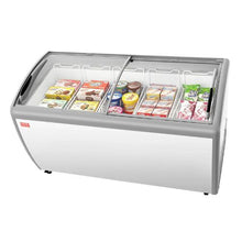 Commercial Ice Cream Display Case 16.3 Cu. Ft., -19 to 3°F 5 Baskets 2 Glass Doors LED Light