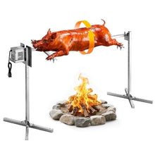 Electric Rotisserie Grill 120V 8-Level Height 132 LB Capacity 38W Motor Stainless Steel