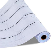 Peel and Stick White Wood Wallpaper Waterproof Self-Adhesive Vinyl Roll 17.7" x 590.5"