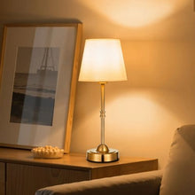 Cordless Table Lamp 5200mAh Rechargeable Battery 3-Level Brightness Fabric Shade 2700-3000K for Restaurant, Bedroom Bar Counter