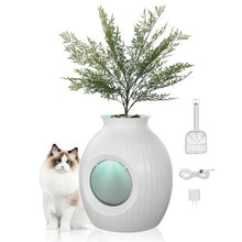 Smart Plant Cat Litter Box with Odor Control Hidden Design 9.48-Inch Entrance LED Lighting & Durable ABS for Indoor & Outdoor Use