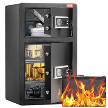 4.5 cu.ft  Double Doors Safe Box with Key Lock & Password for Money Documents Jewelry and Valuables