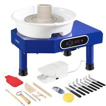 Pottery Wheel 10" Ceramic Forming Machine 60-300 RPM Foot Pedal Detachable Basin LCD Panel