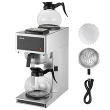 12-Cup Commercial Drip Coffee Maker with 2 Carafes & Warmer Plates – Stainless Steel Brewer for Restaurants Offices