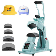 Hat Heat Press 4 Interchangeable Platens Temperature & Time Control HTV & Sublimation (Green)