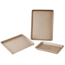 Carbon Steel Baking Pans Set Easy to Clean for Baking Cookie Cake Muffin Bread (3 Pieces)