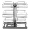 24 X 18 Inches Heavy Duty Slide Out Pantry Shelves Chrome-Plated Steel Roll for Kitchen YG-XGW-4-9-3  (Pack of 2 )