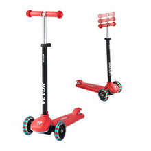3-Wheel Kick Scooter for Kids 3+ Light-Up Wheels Adjustable Handlebar Anti-Slip Deck Lightweight Aluminum Frame (S789R)