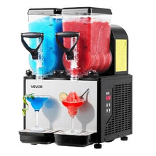 Commercial 6L/1.6Gal x 2 Tank Slushie Machine - Self-Cleaning Frozen Drink Maker for Restaurants Bars & Parties