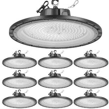 LED High Bay Lights 200W 30000LM UFO Warehouse Shop Lights 5000K Daylight IP65 Waterproof 100-277V (10 Pack)