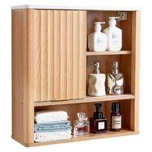 Wall-Mounted Bathroom Cabinet with Door & Adjustable Shelf Over-the-Toilet Storage.