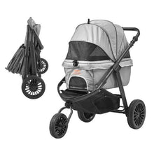 3 PU Wheels Dog Stroller With 44lbs Detachable Carrier G575Ibs