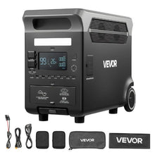 3600W Portable Power Station 3840Wh Solar Generator with 10 Output Ports Expandable LiFePO4 Battery Backup for Home Camping & RV