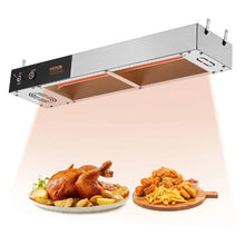 Commercial French Fry Warmer 750W Overhead Strip Heating Lamp with Stainless Steel Dump Station for Kitchens & Buffets